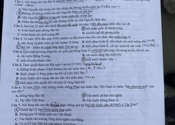 Đề thi hsg lịch sử lớp 12 cấp tỉnh Thanh Hoá 2024
