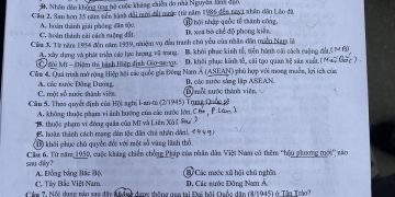 Đề thi hsg lịch sử lớp 12 cấp tỉnh Thanh Hoá 2024
