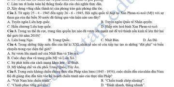 Đề thi KSCL Lịch Sử tỉnh Ninh Bình 2025 lần 1 có đáp án