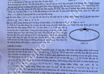 Đề thi học sinh giỏi Vật Lý Cấp Quốc Gia 2025 ngày 1