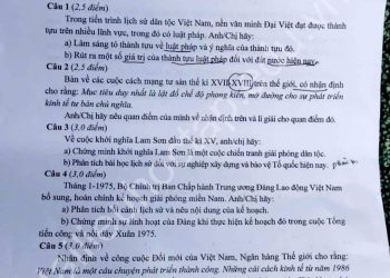 Đề thi HSG cấp Quốc gia môn Lịch Sử 2025