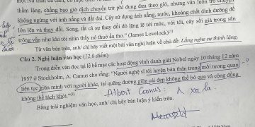 Đề thi học sinh giỏi Văn cấp Quốc gia năm học 2024 2025