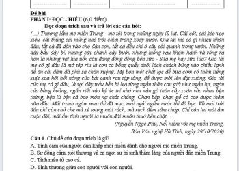 Đề thi Văn cuối HK1 lớp 7 THCS Triệu Sơn 2023 có đáp án