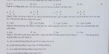 Đề thi toán lớp 7 HK1 THCS Marie Curie 2024 có đáp án