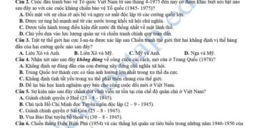 Đề thi thử tốt nghiệp lịch sử liên trường Nghệ An 2025
