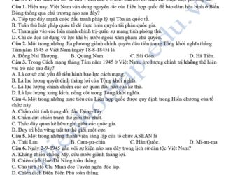 Đề thi thử tốt nghiệp môn sử chuyên Phan Bội Châu 2025 lần 1