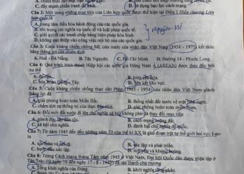 Đề thi Lịch sử cuối HK1 lớp 12 tỉnh Hà Nam 2024