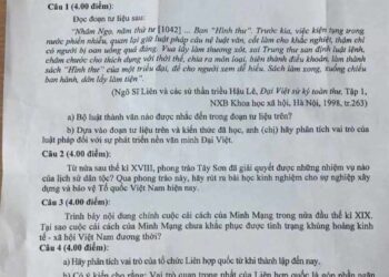 Đề thi hsg lịch sử lớp 12 cấp tỉnh Khánh Hoà 2025