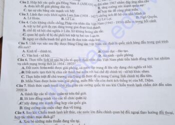 Đề thi KSCL lớp 12 môn lịch sử tỉnh Thanh Hoá 2025 lần 1