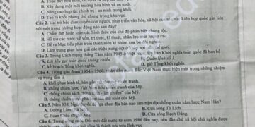 Đề thi KSCL môn lịch sử lớp 12 tỉnh Ninh Bình 2025 lần 2