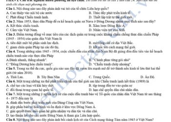 Đề thi thử tốt nghiệp môn sử Lạng Sơn 2025 lần 1 có đáp án
