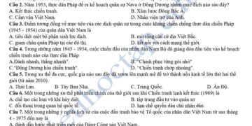 Đề thi thử tốt nghiệp môn sử Lạng Sơn 2025 lần 1 có đáp án