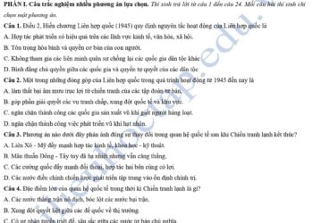 Đề thi thử lịch sử THPTQG 2025 tỉnh Quảng Bình có đáp án