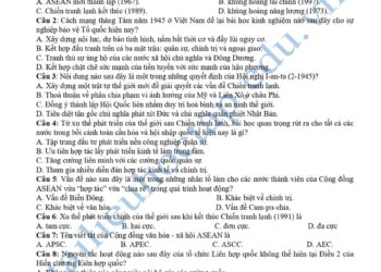 Đề thi thử tốt nghiệp môn lịch sử Tây Ninh 2025