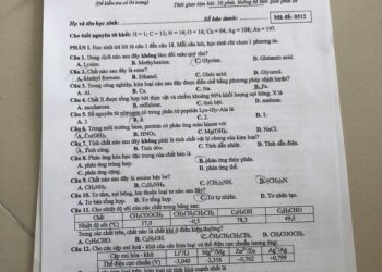 Đề thi khảo sát môn hoá lớp 12 Hà Nội 2025 