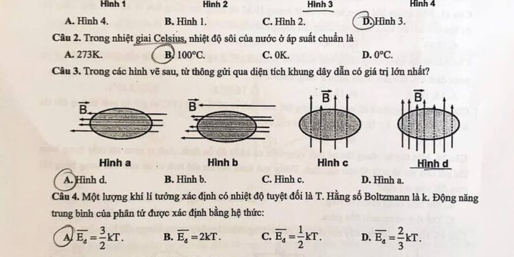 Đề thi khảo sát môn vật lí lớp 12 Hà Nội 2025