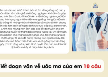 Viết đoạn văn về ước mơ của em 10 câu lớp 3 (5 mẫu)