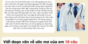 Viết đoạn văn về ước mơ của em 10 câu lớp 3 (5 mẫu)