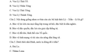 Đề thi lịch sử và địa lí lớp 7 cuối học kì 2 mới nhất 2025