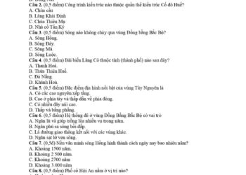 5 đề ôn thi lịch sử và địa lý lớp 4 học kì 2 có đáp án