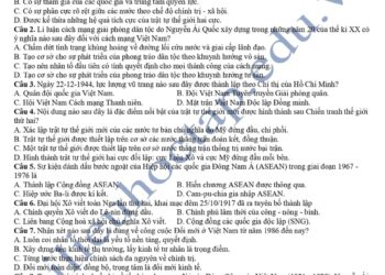 Đề thi thử tốt nghiệp môn sử tỉnh Lào Cai 2025 có đáp án