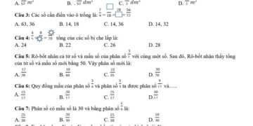 Đề cương ôn tập toán lớp 4 học kì 2 sách Cánh Diều