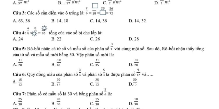 Đề cương ôn tập toán lớp 4 học kì 2 sách Cánh Diều