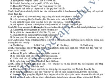 Đề thi thử lịch sử THPT tỉnh Hải Dương 2025 lần 2
