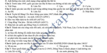 Đề thi khảo sát lớp 12 môn sử tỉnh Phú Thọ 2025 lần 2