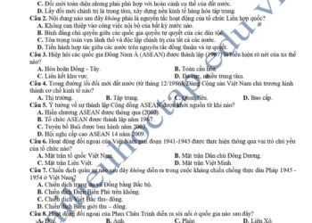 Đề thi thử tốt nghiệp môn sử tỉnh Hoà Bình 2025 có đáp án