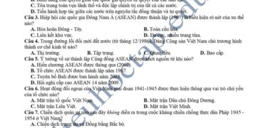 Đề thi thử tốt nghiệp môn sử tỉnh Hoà Bình 2025 có đáp án