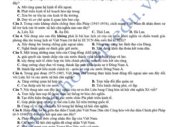 Đề thi thử tốt nghiệp lịch sử Vĩnh Phúc 2025 lần 2 có đáp án