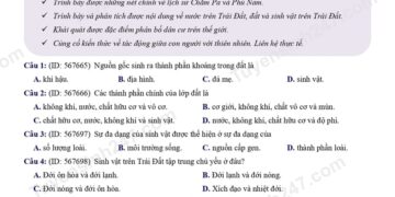 Bộ đề thi lịch sử và địa lí lớp 6 cuối học kì 2 chương trình mới