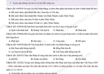 Đề thi lịch sử và địa lí lớp 8 HK2 đề số 1
