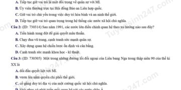 Đề ôn thi lịch sử và địa lí cuối HK2 lớp 9 đề số 1