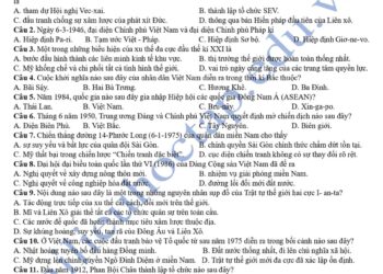 Đề thi thử tốt môn sử tỉnh Nghệ An 2025 lần 2 có đáp án