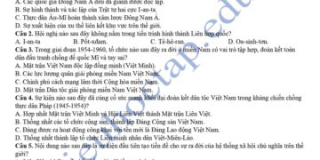 Đề thi thử tốt nghiệp môn lịch sử Long An 2025 có đáp án