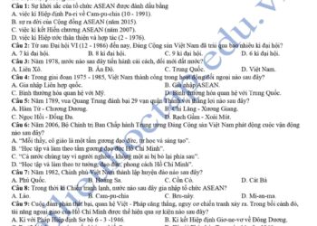 Đề thi thử tốt nghiệp môn sử Đà Nẵng 2025 có đáp án