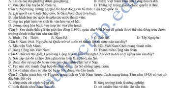 Đề thi thử tốt nghiệp môn sử tỉnh Gia Lai 2025 có đáp án