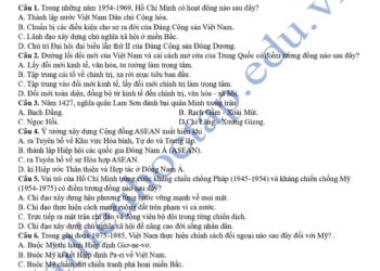 Đề thi thử tốt nghiệp môn lịch sử Hà Tĩnh 2025 lần 3 mã 0604