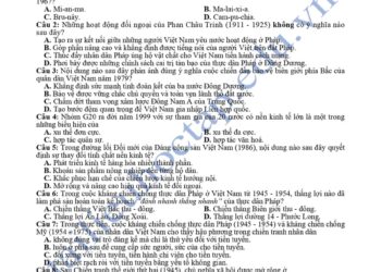 Đề thi thử tốt nghiệp môn sử Hải Dương 2025 lần 3 có đáp án