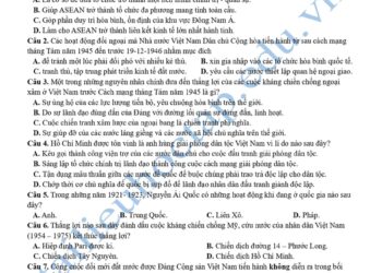 Đề thi thử tốt nghiệp môn sử Hải Phòng 2025 lần 2