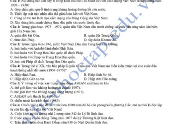Đề thi thử tốt nghiệp môn sử tỉnh Lâm Đồng 2025 có đáp án