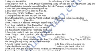 Đề thi khảo sát môn sử lớp 12 tỉnh Ninh Bình 2025 lần 3