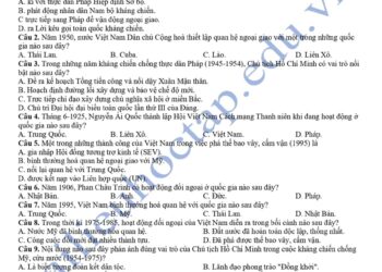 Đề kiểm tra HK2 lịch sử lớp 12 Vĩnh Long 2025 có đáp án