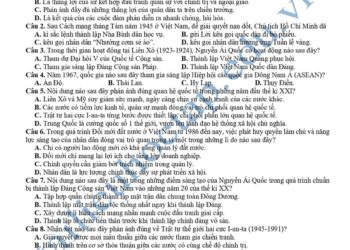 Đề thi khảo sát chất lượng môn sử Vĩnh Phúc 2025 lần 3