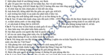 Đề kiểm tra HK2 lớp 12 môn sử tỉnh Hà Nam 2025 có đáp án