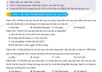 Bộ đề thi khoa học tự nhiên lớp 9 học kì 2 Cánh Diều