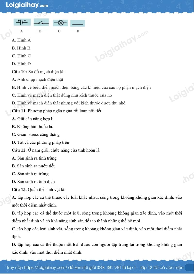 Đề thi khoa học tự nhiên lớp 8 học kì 2 Kết Nối Tri Thức 3