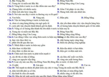 Đề thi thử địa thpt quốc gia 2025 tỉnh Nam Định lần 1